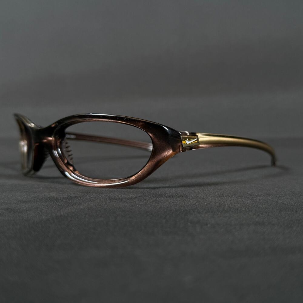 Nike EV0213 204 Brown Gold Sport Wrap Eyeglasses Frame Only